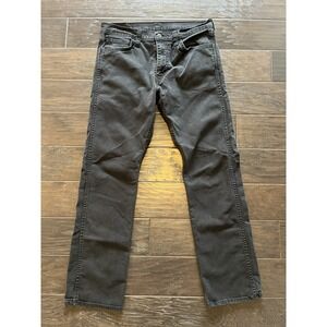 Levi 513 Mens 33x32 Black Denim Straight Leg Casual Jeans